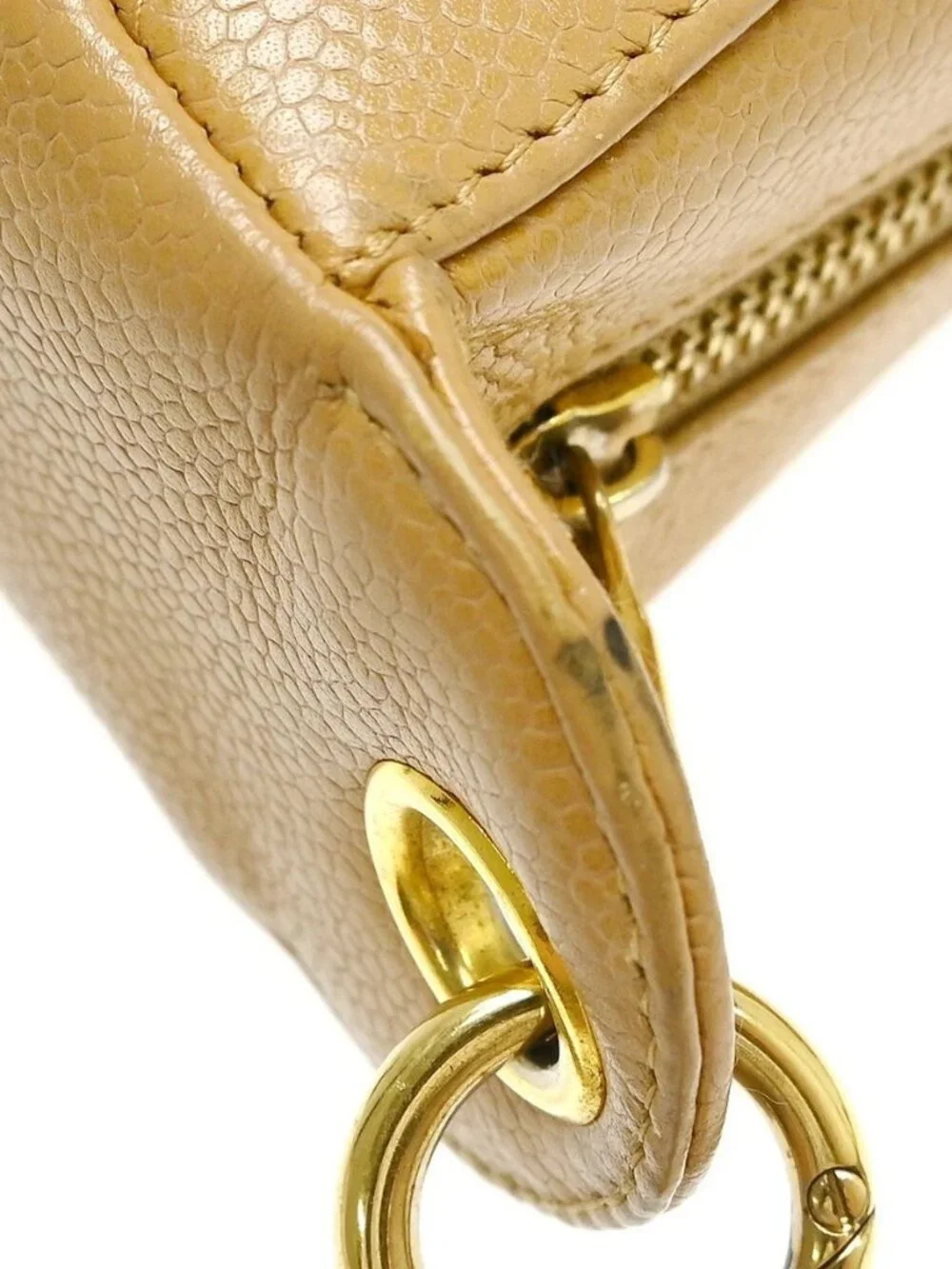 Chanel Beige Calfskin Hobo Handbag NQ11536